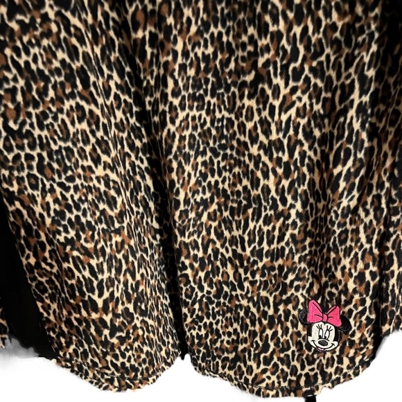 *Disney Leopard Print Minnie Long Sleeve Pajama Top Large - Picture 2 of 6